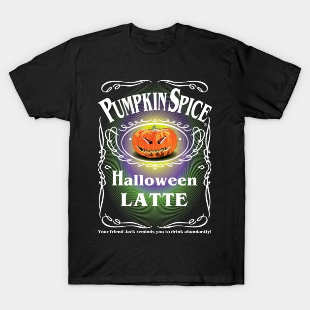 PUMPKIN SPICE HALLOWEEN LATTE T-Shirt by KARMADESIGNER T-SHIRT SHOP